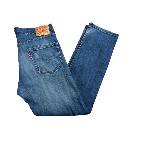 Levi's Other - LEVI LEVIS 505 STRAIGHT Leg Jeans Mens 34X32 Denim Red Tab Grunge Distressed
